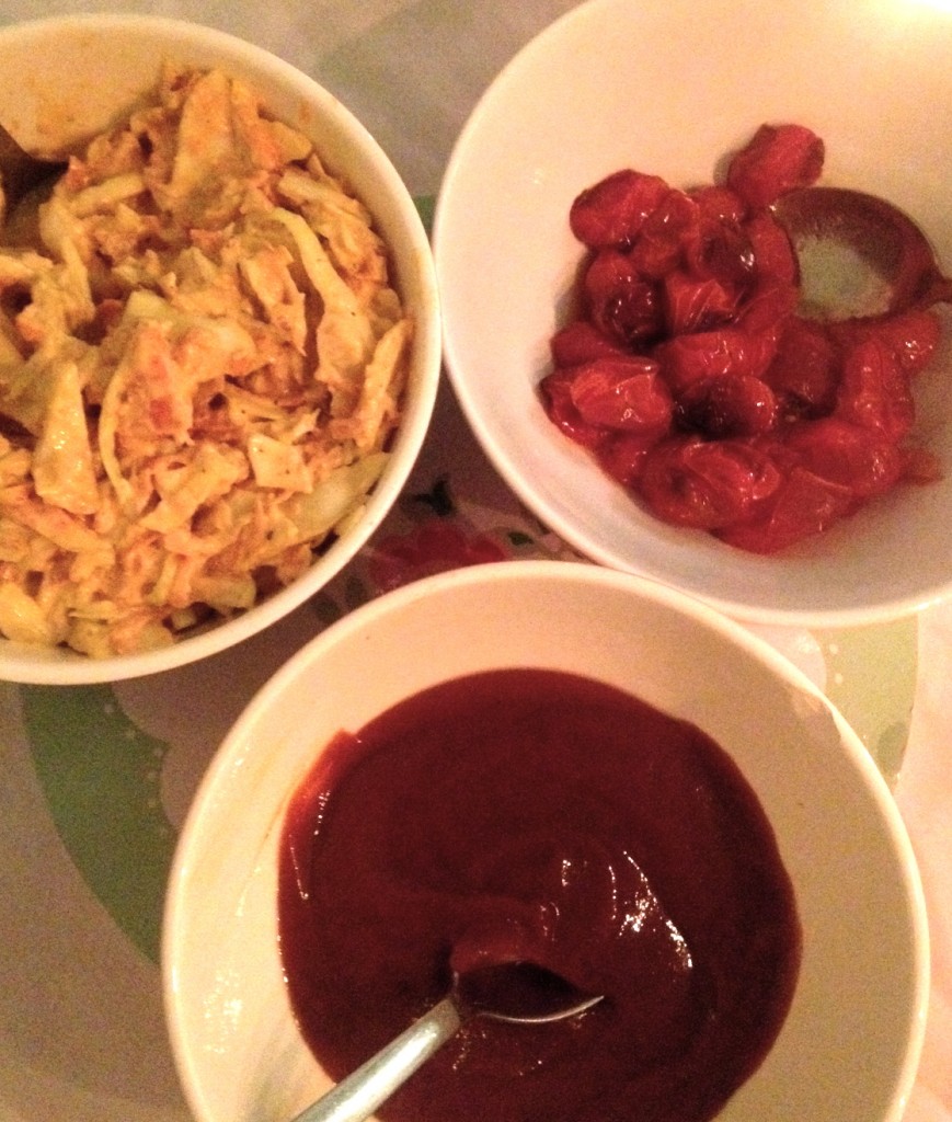 Charli's 'Slaw, Roasted Tomatoes & BBQ Sauce